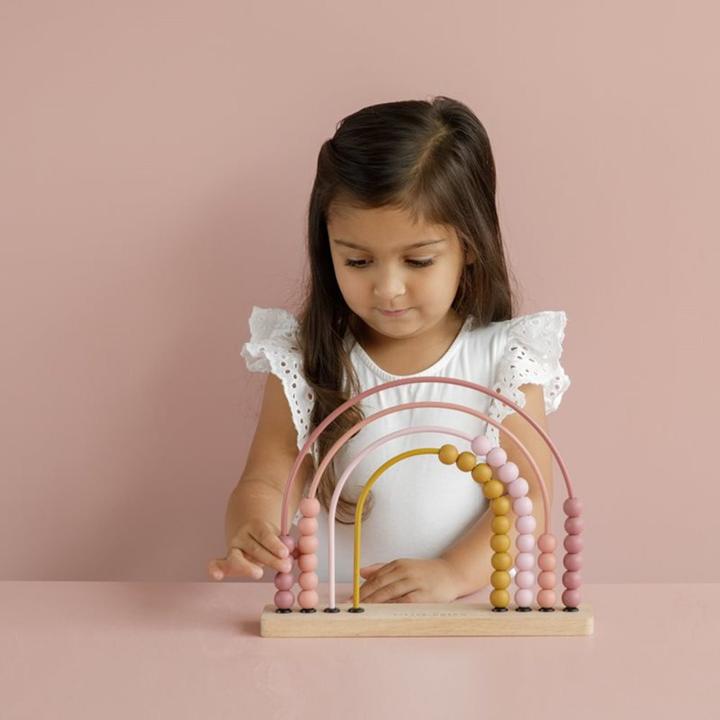 Image du produit Little Dutch Règle à calcul Abacus Arc-en-ciel Rose