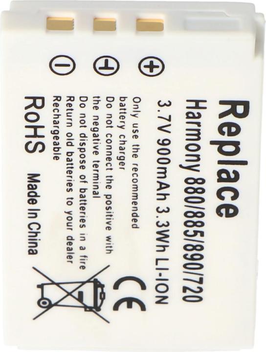 Actual product image Logitech Akku pHarmony 720 Remote, 880, 885, 890, One (Device specific, 950 mAh)