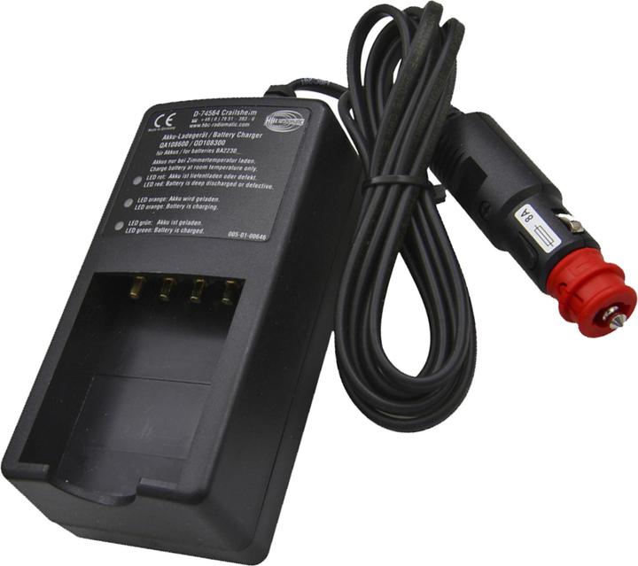 Immagine prodotto HBC Radiomatic Caricabatterie per auto originale HBC 10-30 Volt QD108300 con cavo di ricarica per batteria BA223000