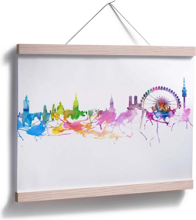 Produktbild Trenddeko München Aquarell Skyline (40 x 30 cm)