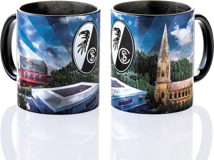 Produktbild Trade Con SC Freiburg Tasse Metallic "Skyline" 11 Oz (1100 ml)