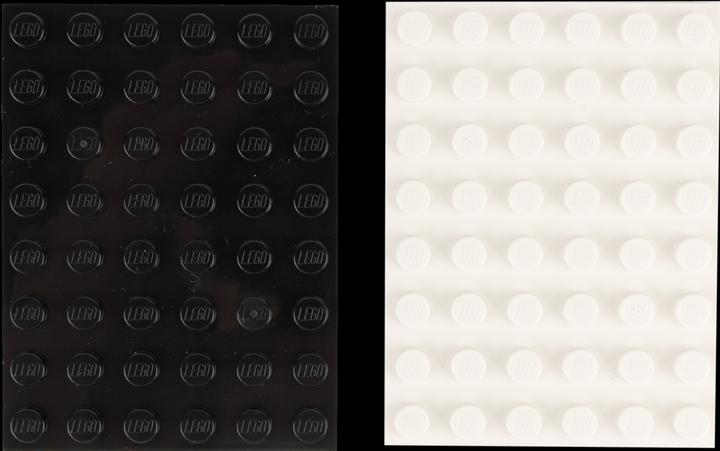 Actual product image LEGO 6x8 Platten Bauplatten 5 x Schwarz und 5 x Weiss - 3036 NEU! Menge 10 Stueck (3036)