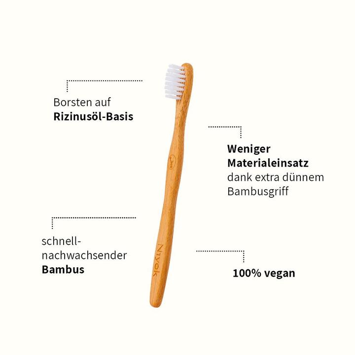 Produktbild Niyok Handzahnbürste Bambus Katastrophenhilfe 1 Stück (Weich, 1 x)