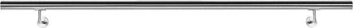 Produktbild Wiltec Handlaufset Wandhalter Handlauf 120cm Halter Treppe Haltegriff Edelstahl V2A (Edelstahl)