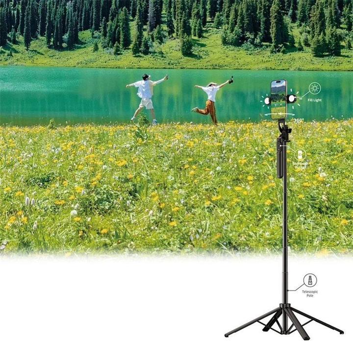 Actual product image Wiwu Selfie stick - Selfie Stick Wi-SE012 with Tripod Function and double LED light