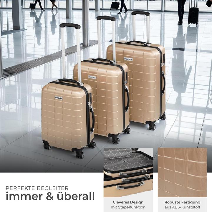 Image du produit tectake Trolley Set 3 pcs. (98 l, L (90 - 115l))
