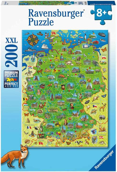 Produktbild Ravensburger Bunte Deutschlandkarte (200 Teile)