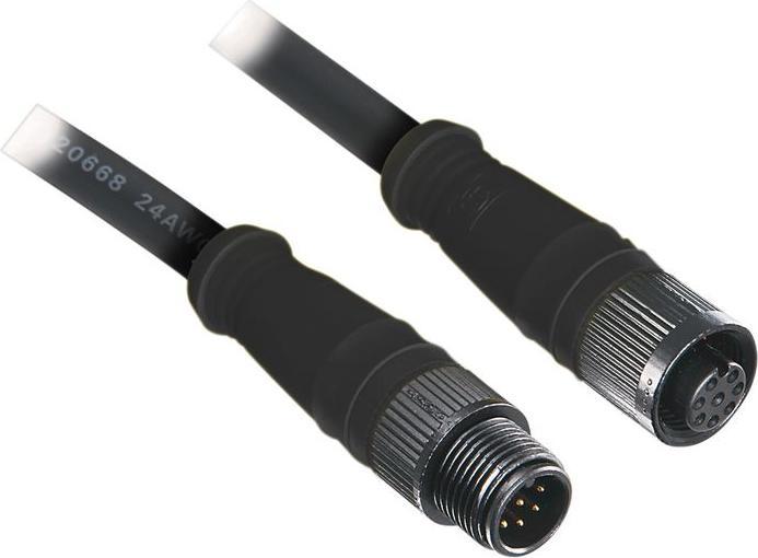 Image du produit Allen Bradley Kabelsatz, M12-Buchse - M12-Steckverbinder, 8 Leiter, 5m, Schwarz