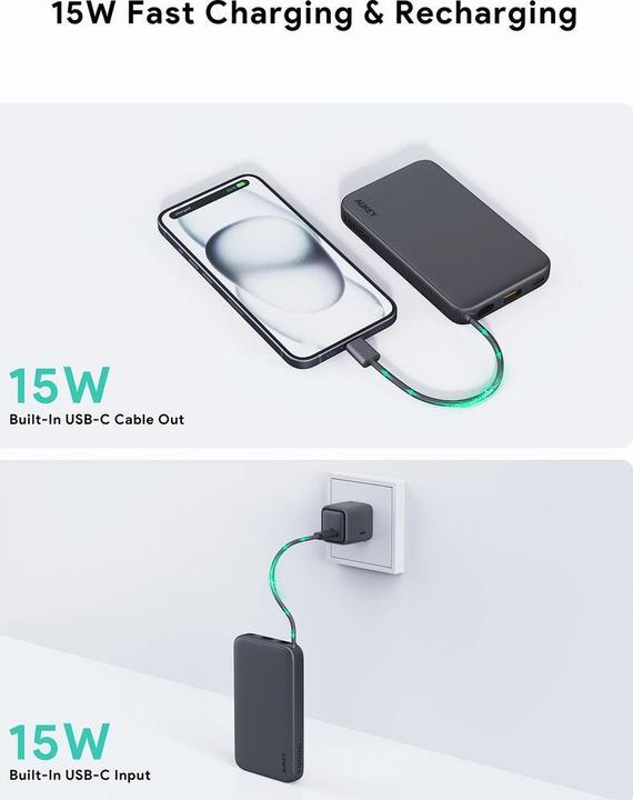 Produktbild Aukey Spark Sling (10000 mAh, 15 W, 38.50 Wh)