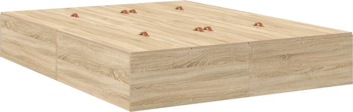 Produktbild VidaXL Bettgestell mit Stauraum Sonoma Eiche 160x200 cm (160 x 200 cm)