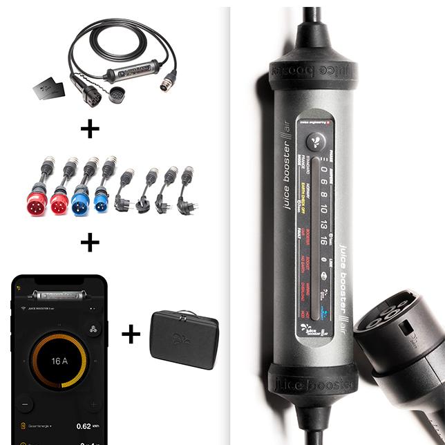 Image du produit Juice Technology Juice Booster 3 air UE Traveller Set (Type 2, 11 kW, 16 A, CEE 7/7)