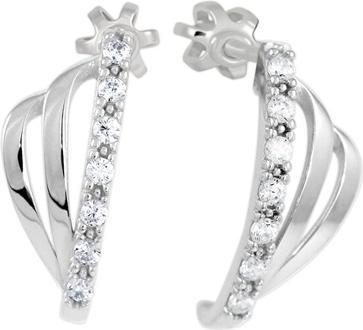 Brilio Original white gold earrings with zircons 239 001 01219 07