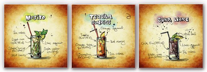 Produktbild Trenddeko Longdrinks Set 01 (3-teilig) (70 x 70 cm)