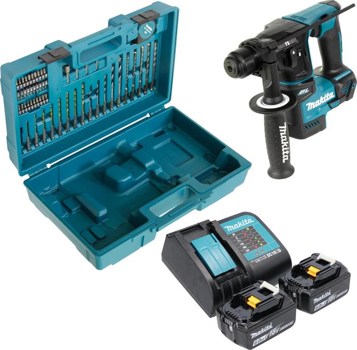 Produktbild Makita DHR 171 SGX3 Akku Bohrhammer 18 V 1,2 J SDS-Plus Brushless + 2x Akku 6,0 Ah + Ladegerät + 65 (Akkubetrieb)