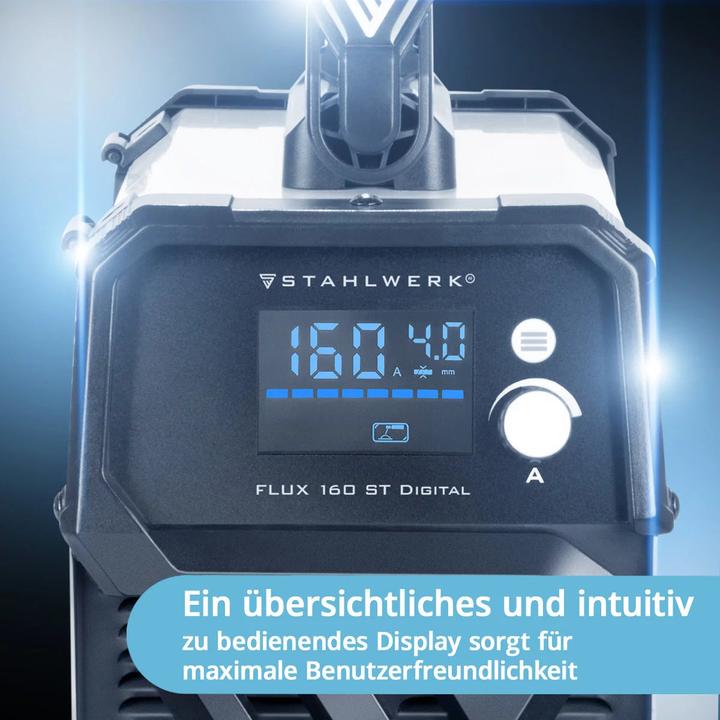 Produktbild Stahlwerk Schweissgerät FLUX 160 ST Digital mit 160 A Vollausstattung