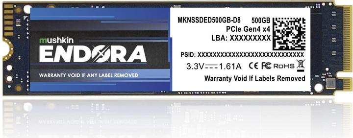 Mushkin M.2 500GB Endora NVMe PCIe4.0 x 4 (500 GB, M.2 2280)