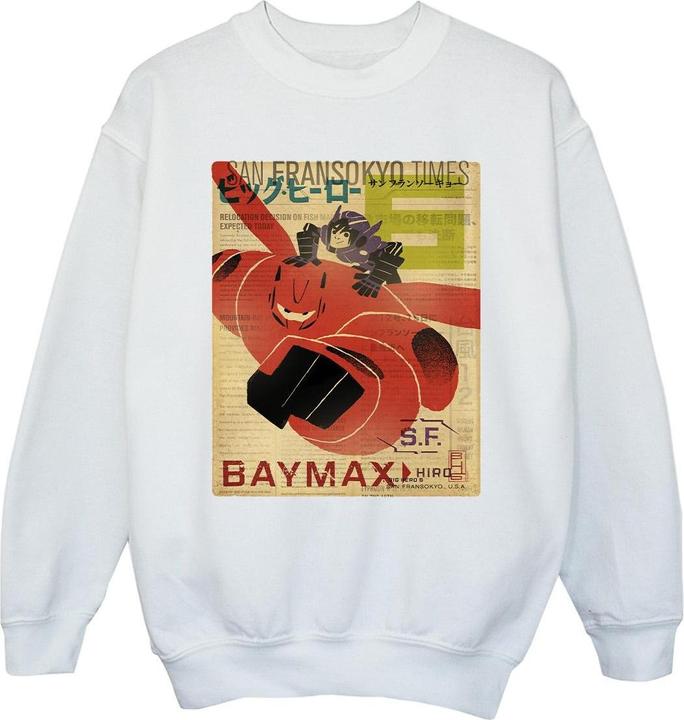 Disney Big Hero 6 Baymax Flying Baymax Newspaper Sweatshirt Mädchen