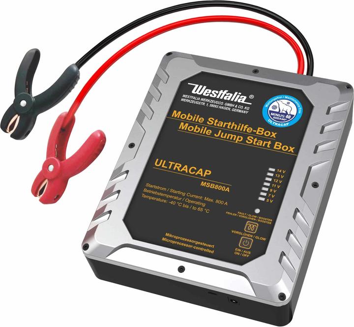 Produktbild Westfalia Mobile Starthilfe Box "Jump Starter" Ultracap MSB800A