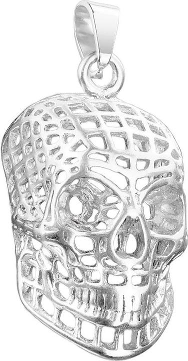 Star Piercing Anhänger silber Totenkopf Netz (Chirurgenstahl 316L)