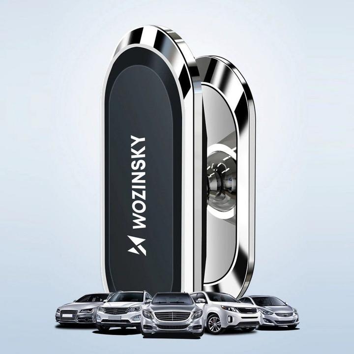 Actual product image Wozinsky Self-adhesive Magnetic 360 Car Dashboard Mount Silver (WMH-06)