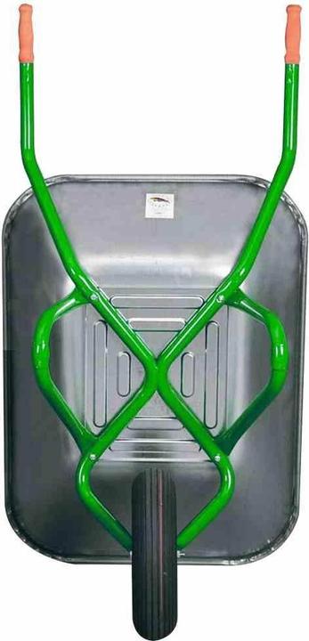 Produktbild Mefro Schubkarre Bully 140 gelb/ grün, Traglast: 250 kg