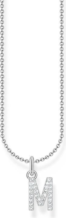 Thomas Sabo Kette mit Buchstaben-Anhänger M Silber (925er Silber, 38 - 45 cm)