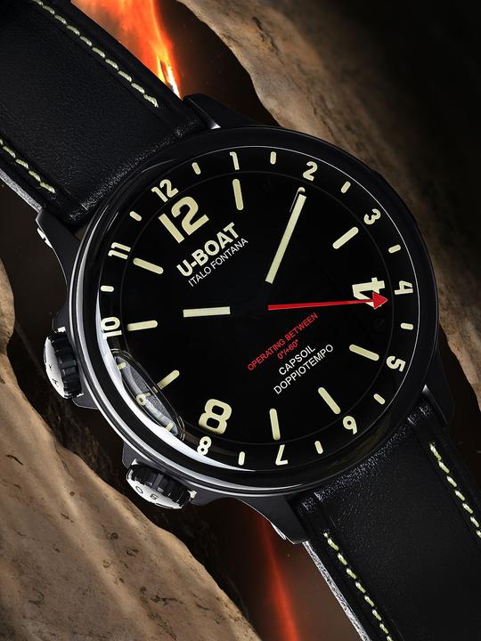 Produktbild U-Boat 9671 Capsoil Doppioempo DLC GMT (Sportuhr, 55 mm)
