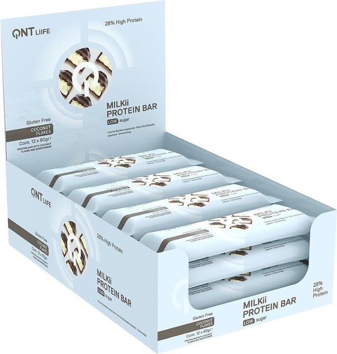 Image du produit QNT Milkii Protein Bar 12x60g (Noix de coco, 12 pcs, 720 g)