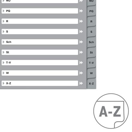 Produktbild von Hallers Register A4, A-Z