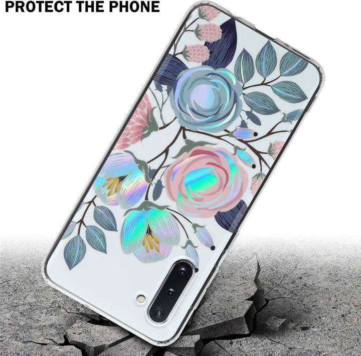 Produktbild Cadorabo IMD TPU Bunte Blumen & Blätter Cover (Samsung Galaxy Note 10)