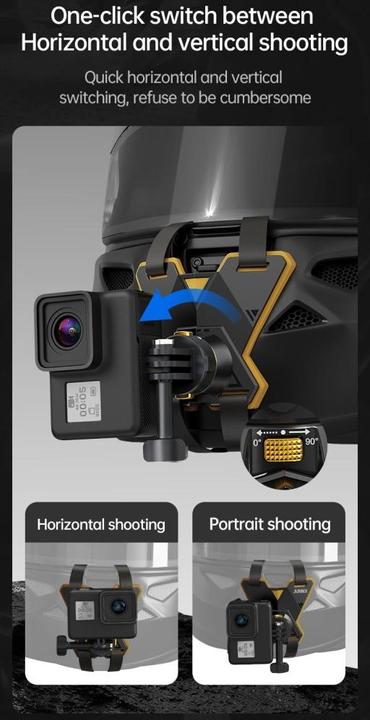 Actual product image Ueli Express Magnetic helmet holder with quick-release fastener (Hero 9 Black, Hero 10 Black, Hero 11 Black, Hero 12 Black, Hero 13 Black)
