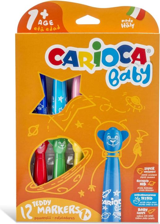 Carioca Fasermaler Baby Teddy 1+ (Mehrfarbig, 12 x)