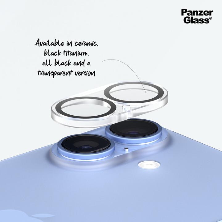 Produktbild PanzerGlass Hoops Transparent Lens Protector iPhone '24 6.1"/ 6.7" (1 Stück, Apple iPhone 16 Plus, Apple iPhone 16)