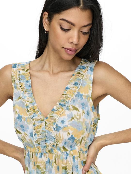 Produktbild JdY Gerüschtes V-Ausschnitt Maxikleid (S)