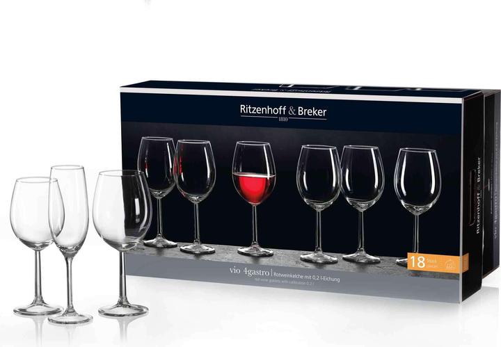 Actual product image Ritzenhoff & Breker Vio 4Gastro Weissweingläser (32 cl, 18 Glasses, White wine glasses)
