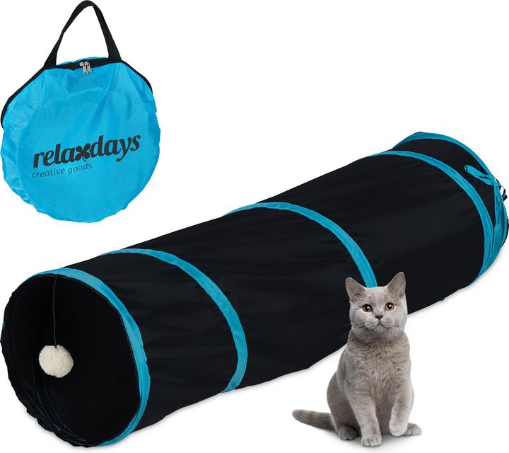 Relaxdays Tunnel pour chats (Jouet d'occupation chat)