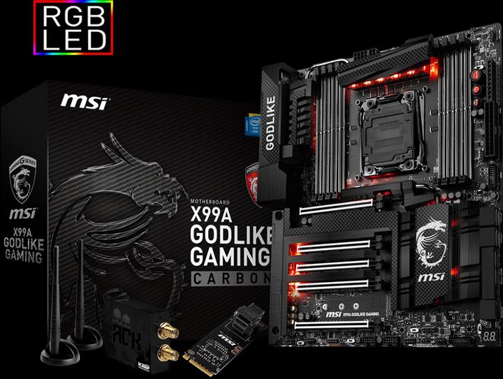 Produktbild MSI X99a Godlike Gaming Carbon (LGA 2011-v3, Intel X99, E-ATX)
