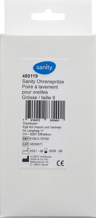Image du produit Sanity Seringue auriculaire