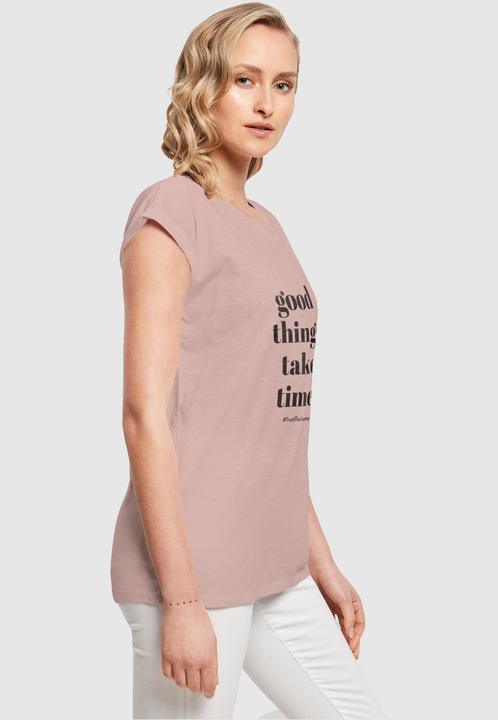 Actual product image Merchcode Ladies Good Things Take Time T-Shirt - 117487 (L)