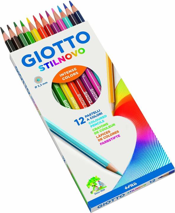 Actual product image Giotto Colored pencils Stilnovo cardboard box Multicolor, 12 pieces (Multicoloured, 12 x)