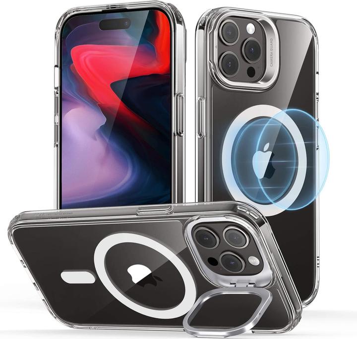 Produktbild ESR Classic Hybrid HaloLock Case mit Stash Stand (Apple iPhone 15 Pro Max)