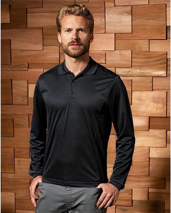 Produktbild Premier Coolchecker Pique PoloHemd langärmlig (4XL)
