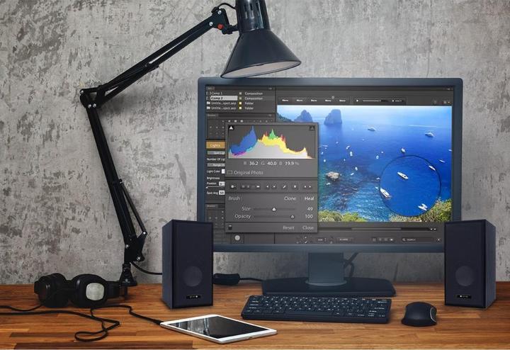 Produktbild Techly Wooden Speaker Set for Notebook