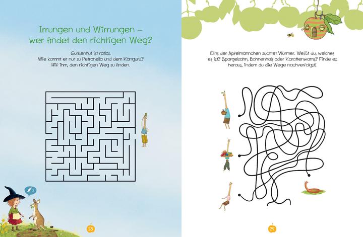Actual product image Petronella Apfelmus - Knobelspass & Zaubersommer. Das grosse Ferien-Rätselbuch (German, Sabine Büchner, Sabine Städing, 2025)