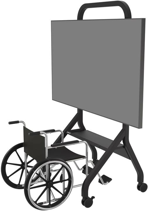 Actual product image Peerless AV trolley with shelf for displays up to 110inch inches up to 136kg up to VESA 900x600 colo (Various, 110", 136 kg)