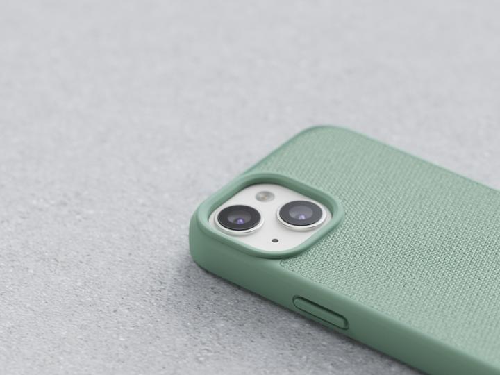 Produktbild Njord Hard-Cover Fabric MagSafe Case Turquoise (Apple iPhone 15, Apple iPhone 13, Apple iPhone 14)