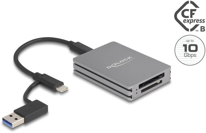 Delock Lecteur de cartes pour SD et CFexpress type B (USB 3.2 Gen 2, USB-C)
