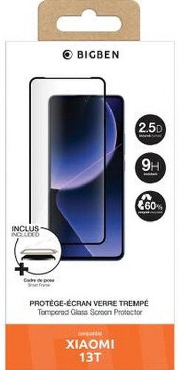 Actual product image Bigben Oil-repellent 2.5D glass screen protector for Xiaomi 13T / 13T Pro (1 Piece, Xiaomi 13T)