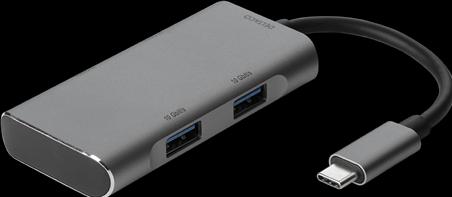 Actual product image Deltaco USBC-HUB201 notebook dock/port replicator Wired USB 3.2 Gen 1 (3.1 Gen 1) Type-C Grey (USB-C)
