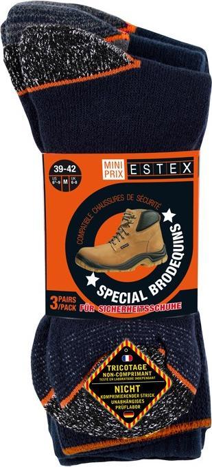 Actual product image Estex No Comprim Soks For Work Shoes 3 Pack (35, 38)